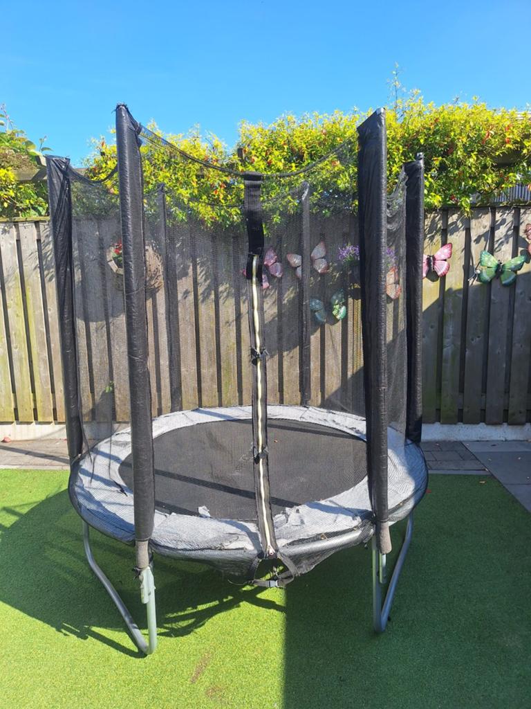 Trampoline met veiligheidsnet - Gebruikt, Ophalen, Gebruikt