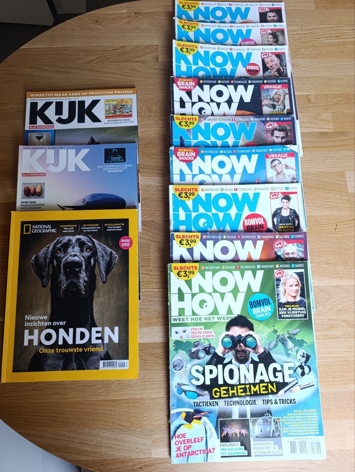 Tijdschriftenpakket, Know How, Kijk en National Geographic, Boeken, Tijdschriften en Kranten, Ophalen of Verzenden, Gelezen, Wetenschap en Natuur