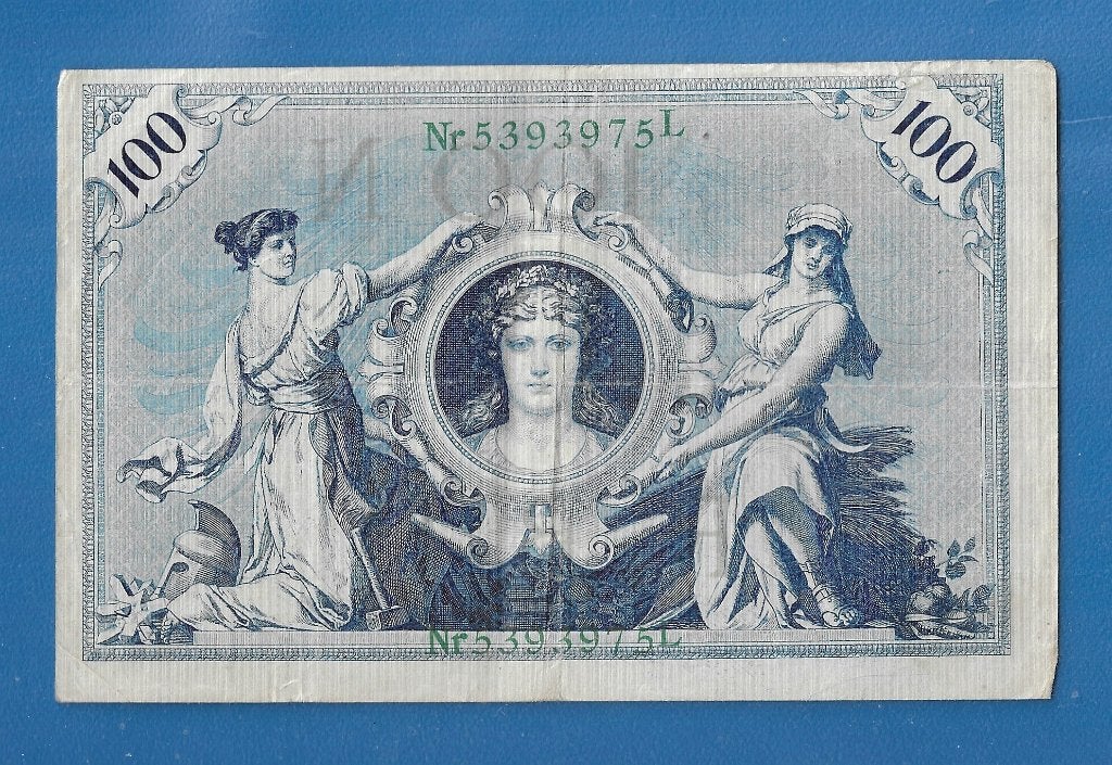 Duitsland biljet 100 Mark, Reichsbanknote - 1908, Ophalen of Verzenden, Duitsland, Los biljet