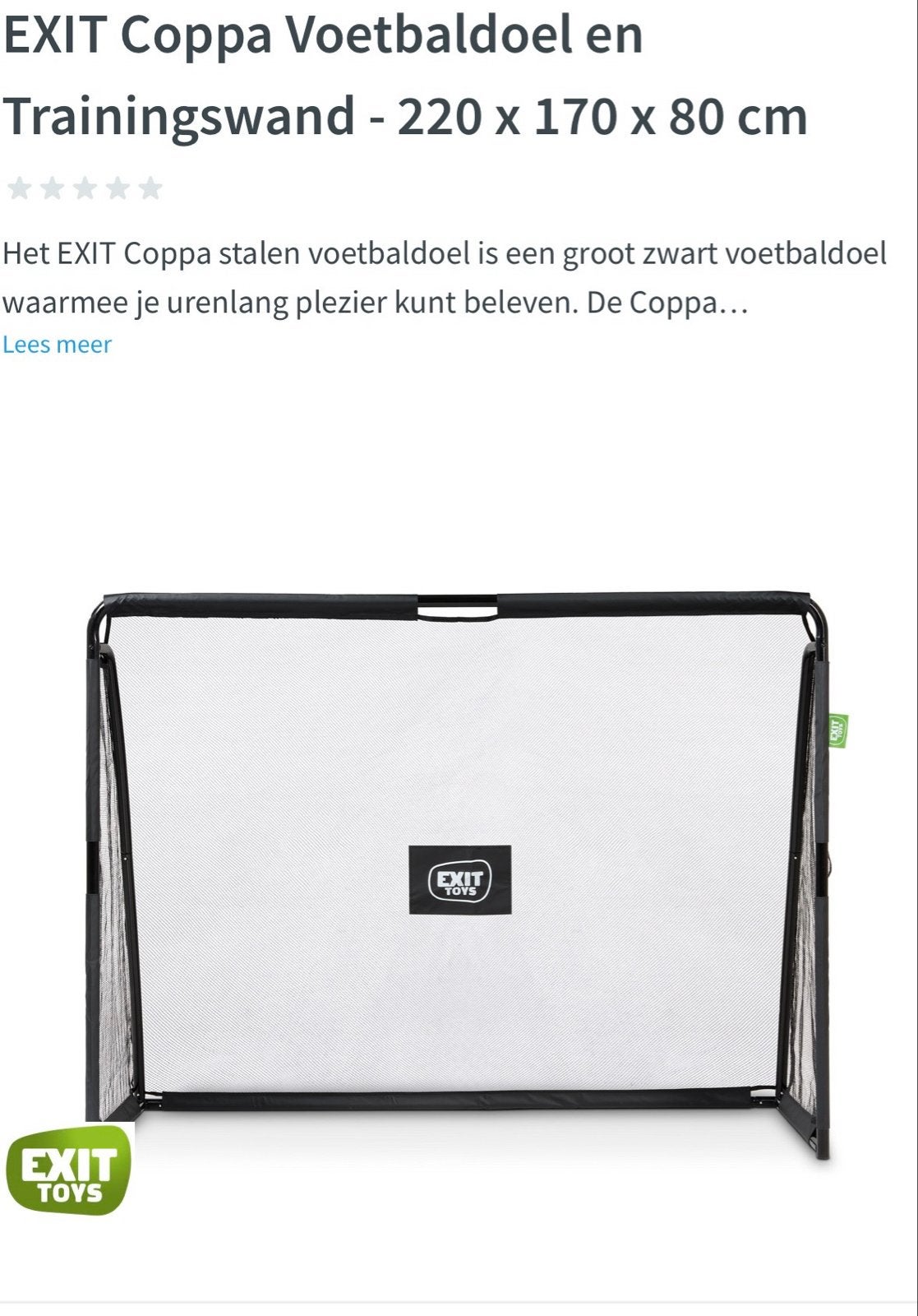 EXIT Coppa Voetbaldoel - Gebruikt, Ophalen, Gebruikt, Overige typen