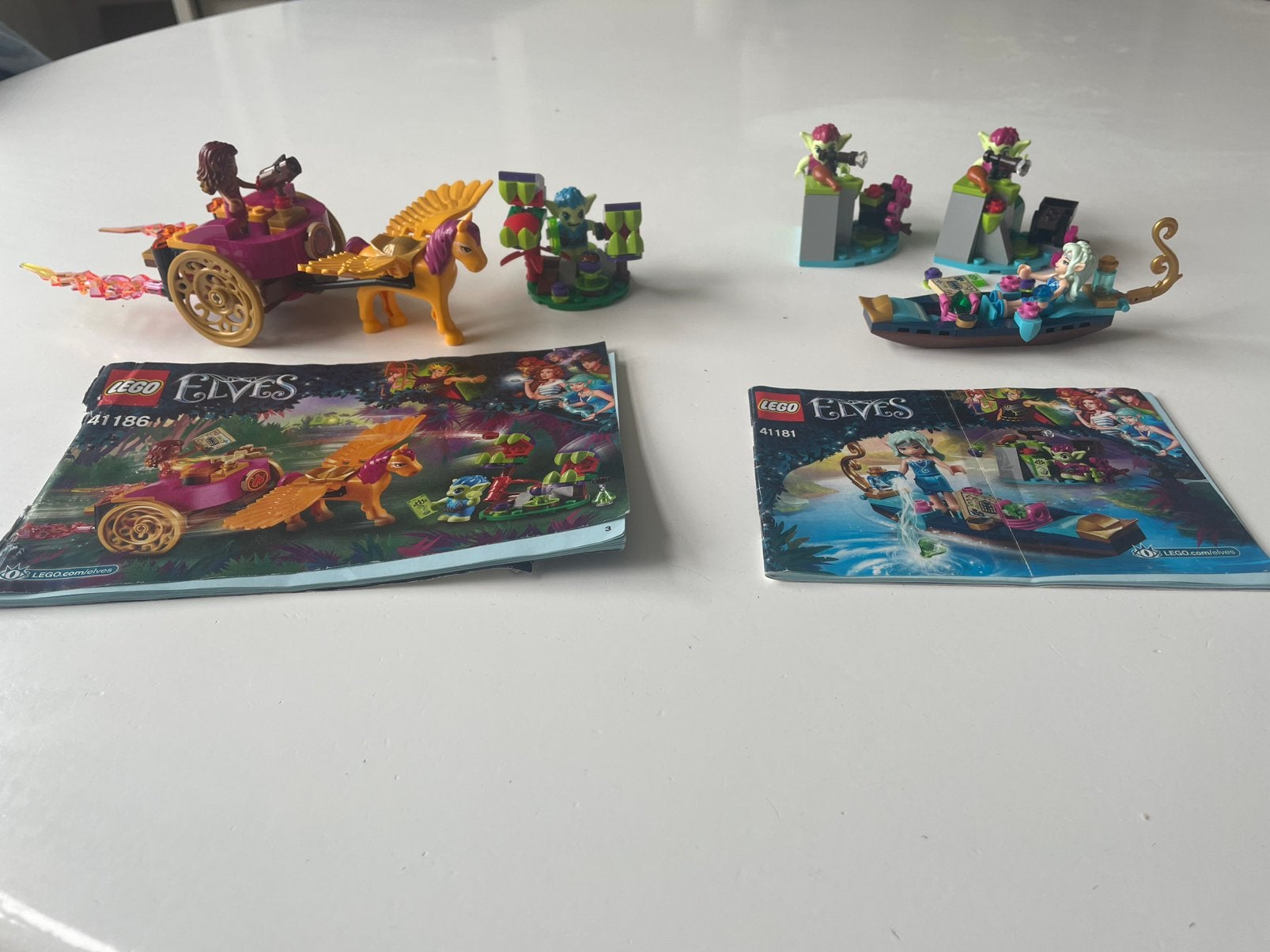 Lego elves sets azari en pegasus kar en naida met waterboot, Ophalen of Verzenden, Zo goed als nieuw