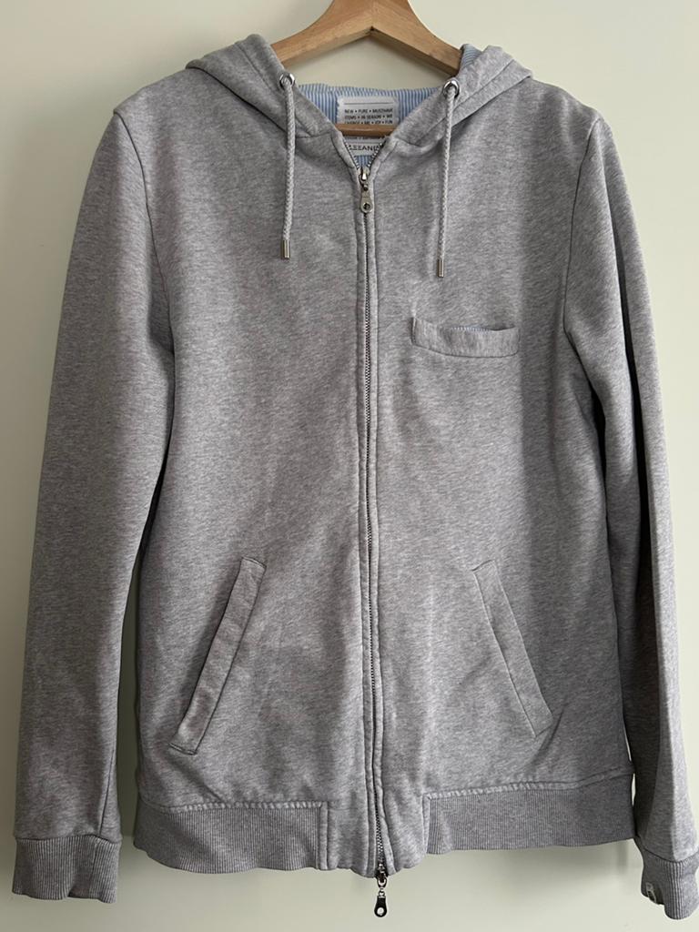 Lee and me, grijs hoody vest, 100% katoen, maat L (40/42), Lee and me, Ophalen of Verzenden, Zo goed als nieuw, Grijs