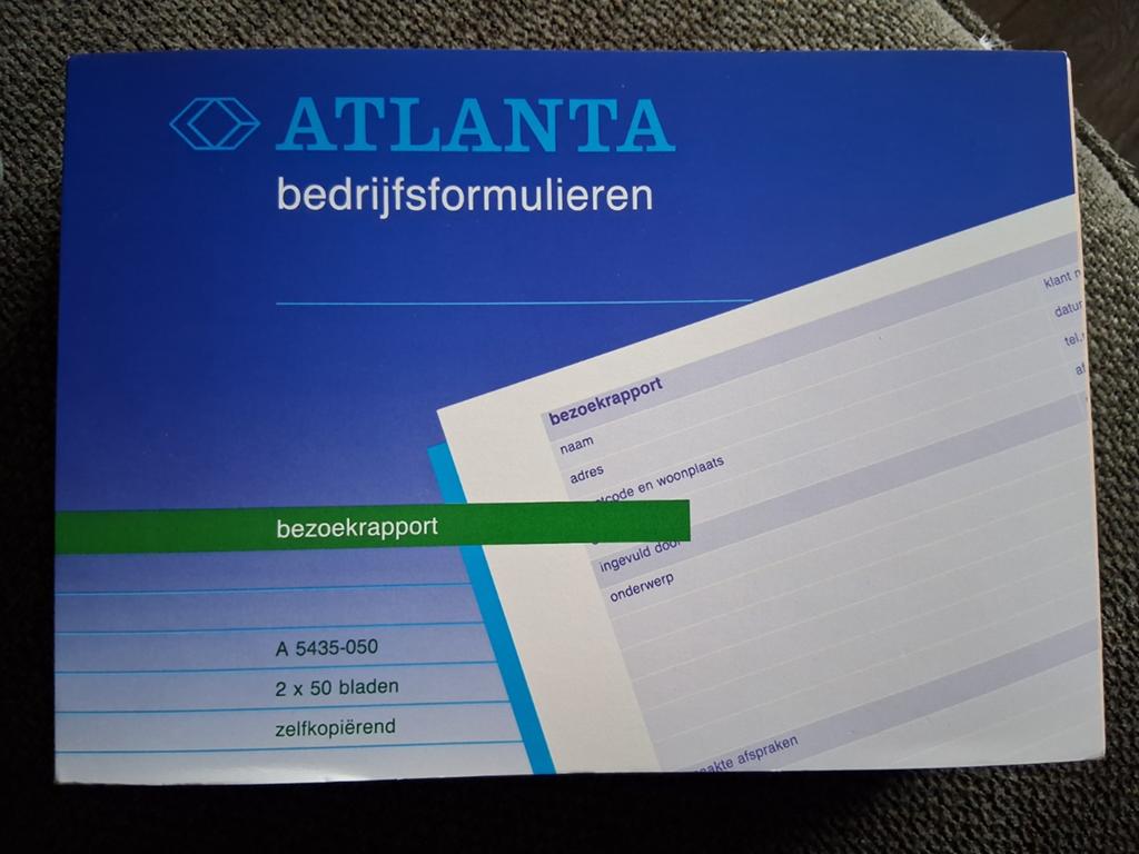 4 boekjes bedrijfsformulieren bezoekrapport, Ophalen