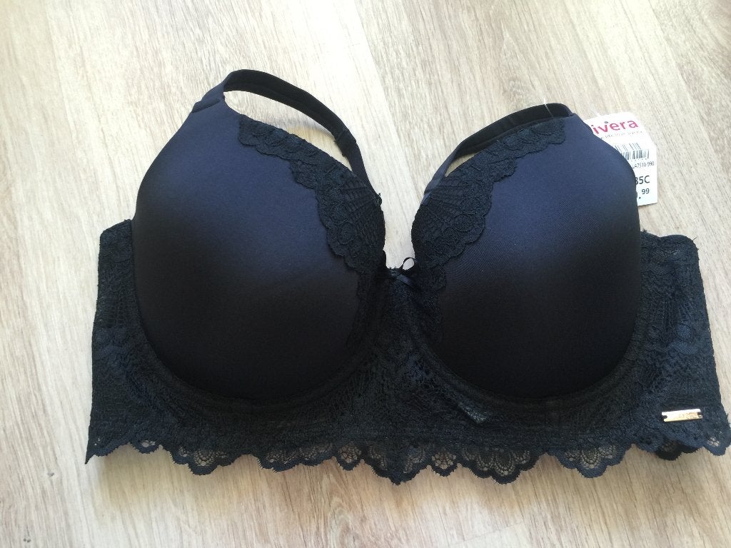 Livera voorgevormde Lindsey BH cup C85 zwart longline beha, Livera, Ophalen of Verzenden, Zwart, BH