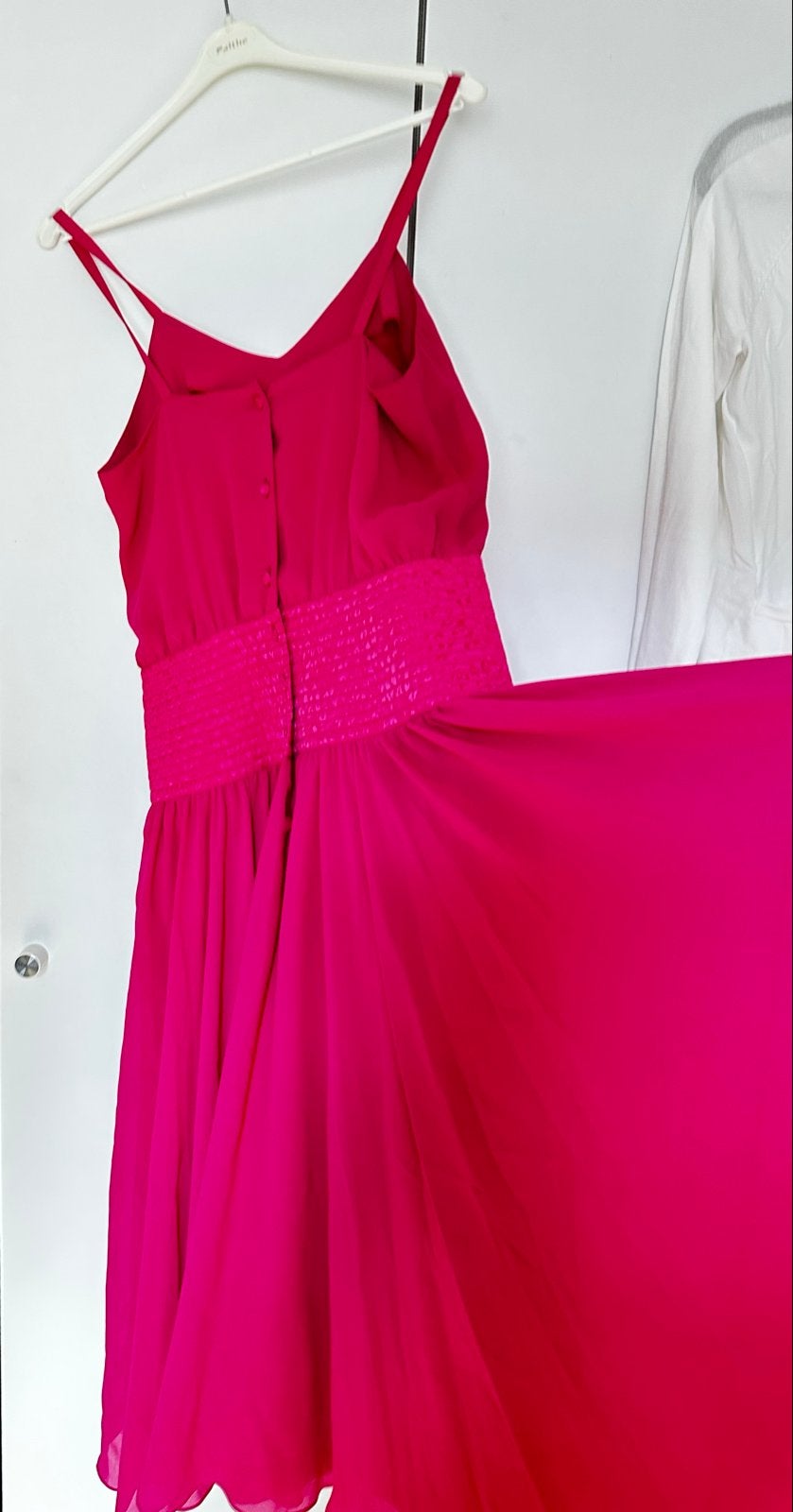 Prachtige fuchsia roze jurk van Parigi, maat 36 (S), Ophalen of Verzenden, Zo goed als nieuw, Knielengte, Roze