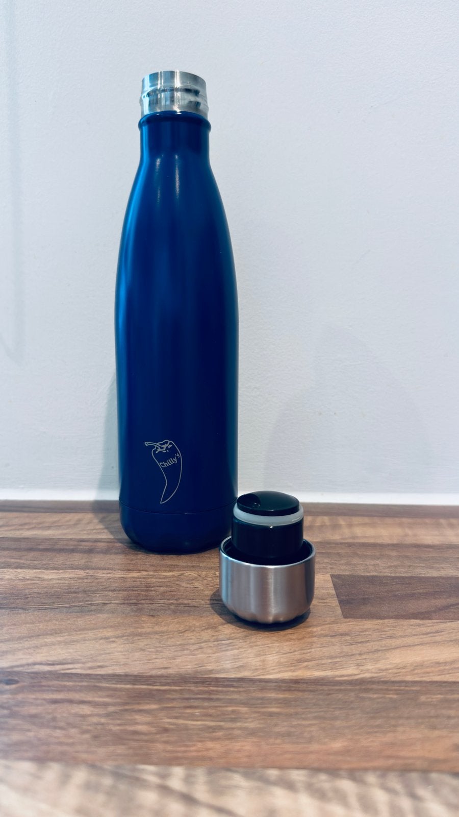 Chilly's drinkfles - Donkerblauw, 500ml, Blauw, Ophalen of Verzenden, Zo goed als nieuw, Metaal