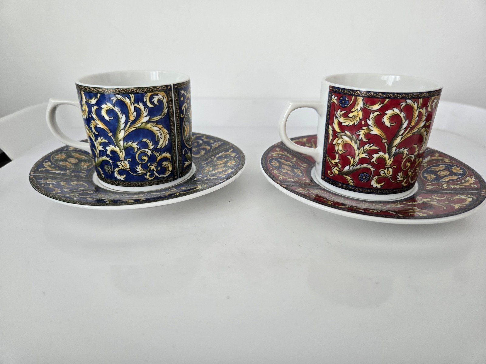Royal Arabesque Porselein Espresso Kopjes met Schotels, Ophalen