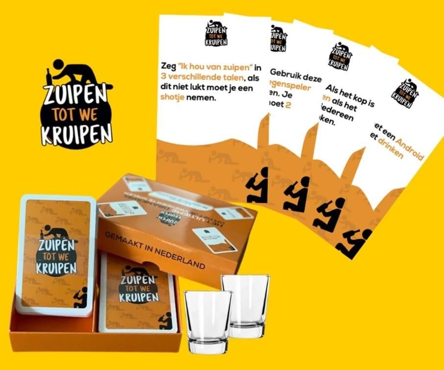 Drankspel | Zuipen tot we Kruipen, Hobby en Vrije tijd, Gezelschapsspellen | Kaartspellen, Vijf spelers of meer, Ophalen of Verzenden