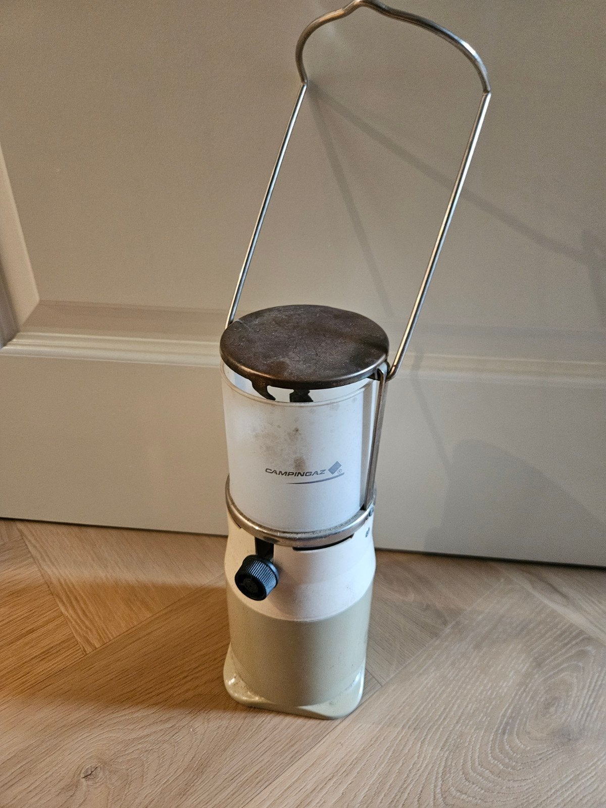 Vintage Campingaz Foker Gaslamp met Coleman onderdelen, Caravans en Kamperen, Kampeeraccessoires, Ophalen, Gebruikt
