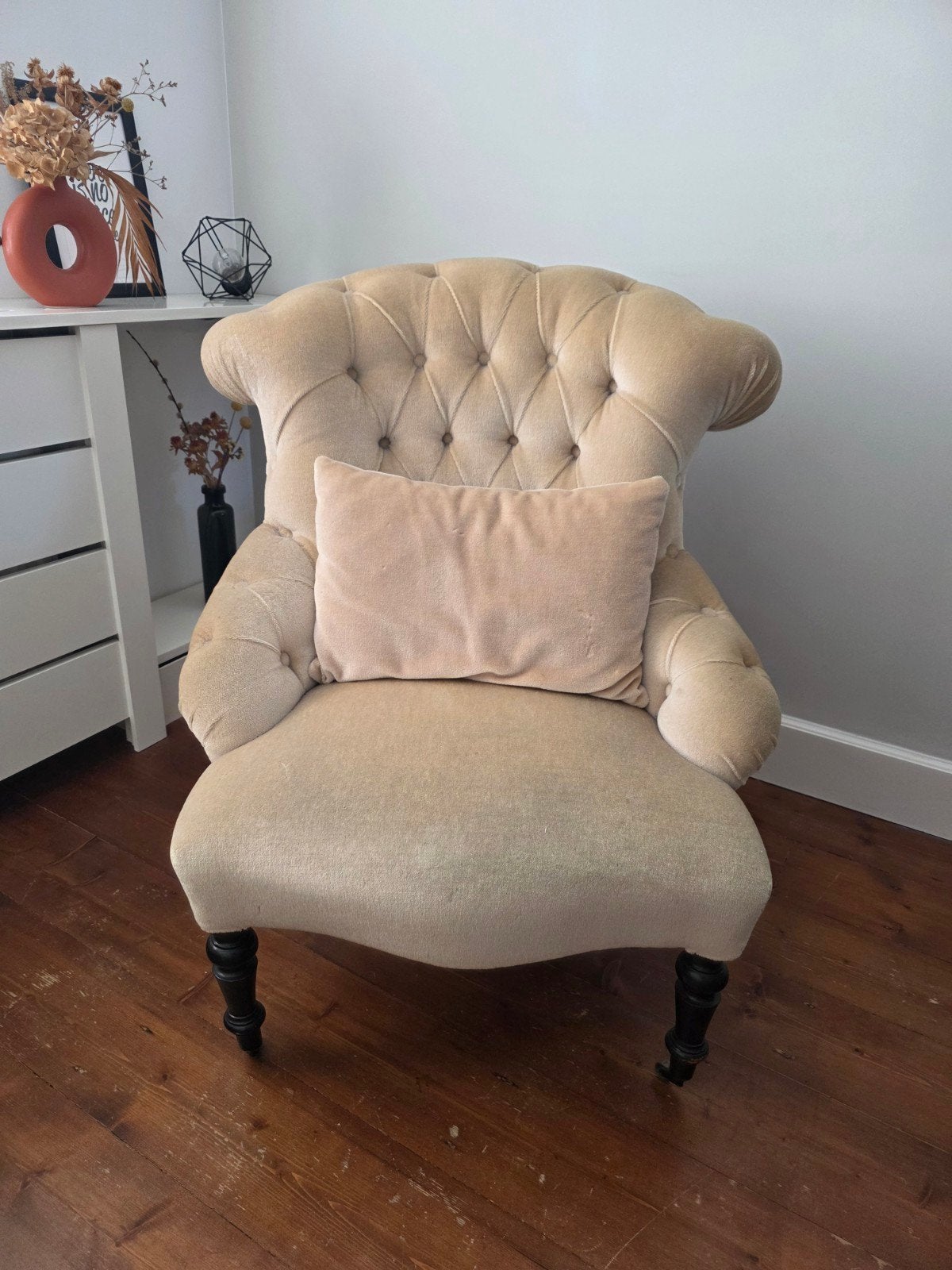 Antieke fauteuil met gecapitonneerde rugleuning, Antiek en Kunst, Ophalen