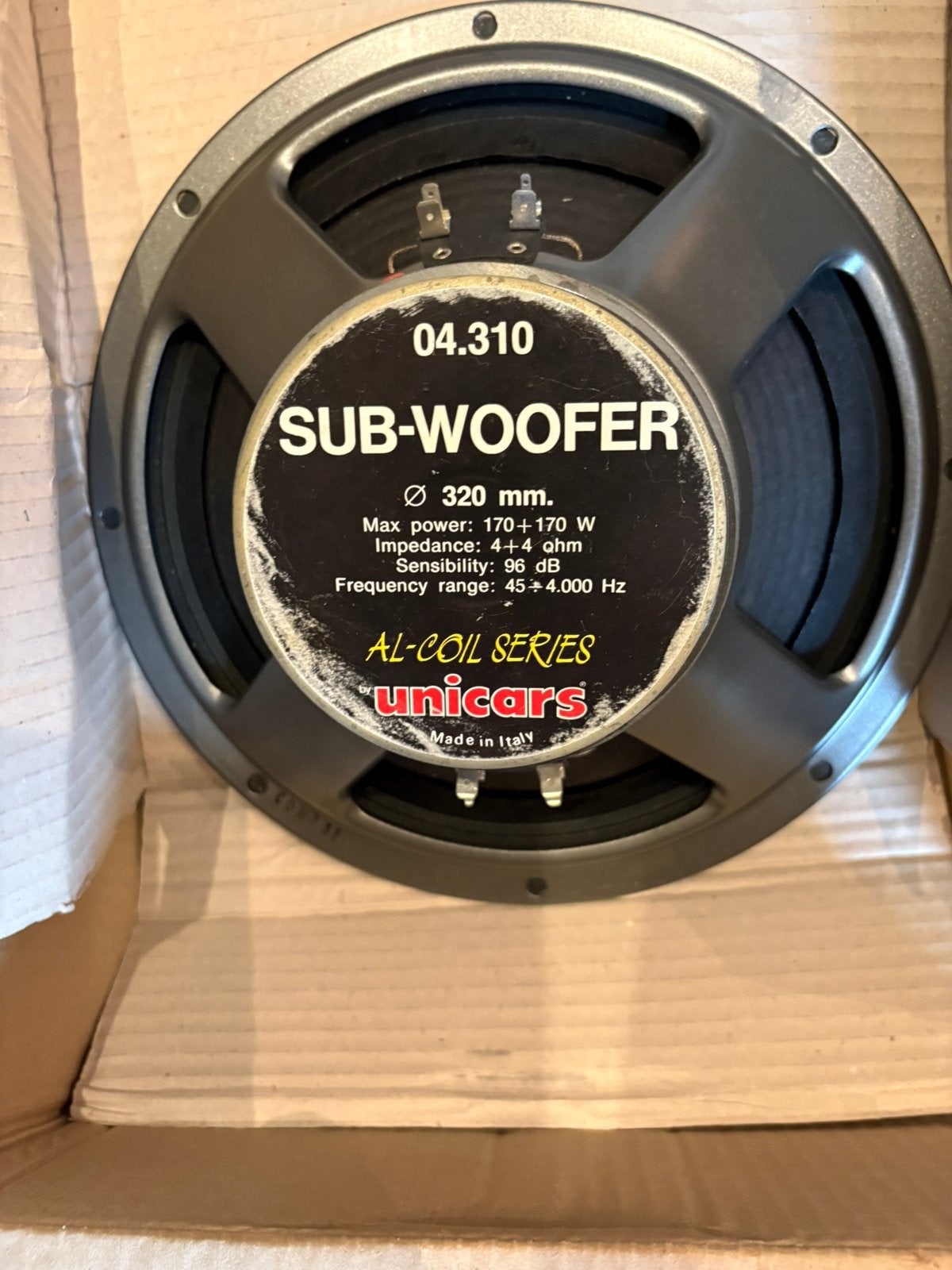 Sub woofer 32 cm, Ophalen of Verzenden, Zo goed als nieuw