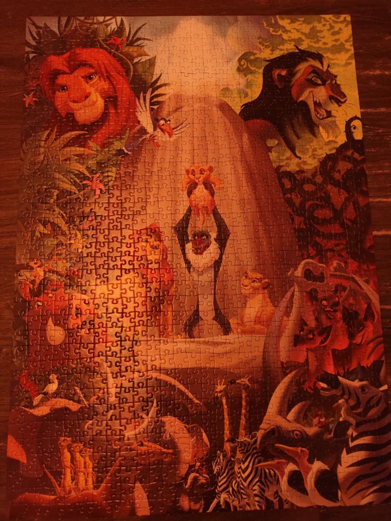 Disney The Lion King Legpuzzel 1000 stukjes Clementoni, Ophalen of Verzenden, 500 t/m 1500 stukjes, Zo goed als nieuw, Legpuzzel
