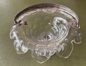 kristallen bonbon schaaltje met zilveren beugel, Antiek en Kunst, Ophalen of Verzenden