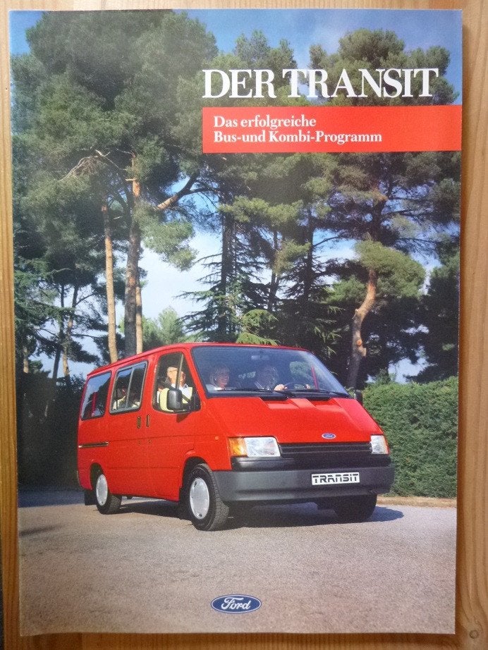 Ford Transit '86, brochure van 5/1990 minibus, Verzenden, Zo goed als nieuw, Ford