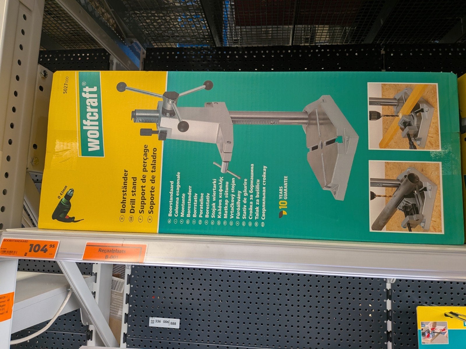 z.g.a.n. Wolfcraft Boorstandaard - Boorkolom, Doe-het-zelf en Verbouw, Ophalen of Verzenden, Gebruikt, Kolomboormachine