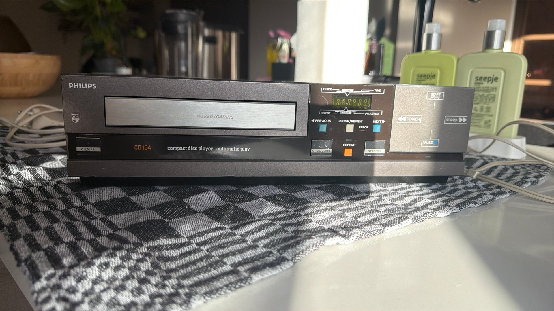 Philips CD104 Vintage CDSpeler(1984)100% Krakvrij & Ruisvrij, Ophalen, Zo goed als nieuw, Philips