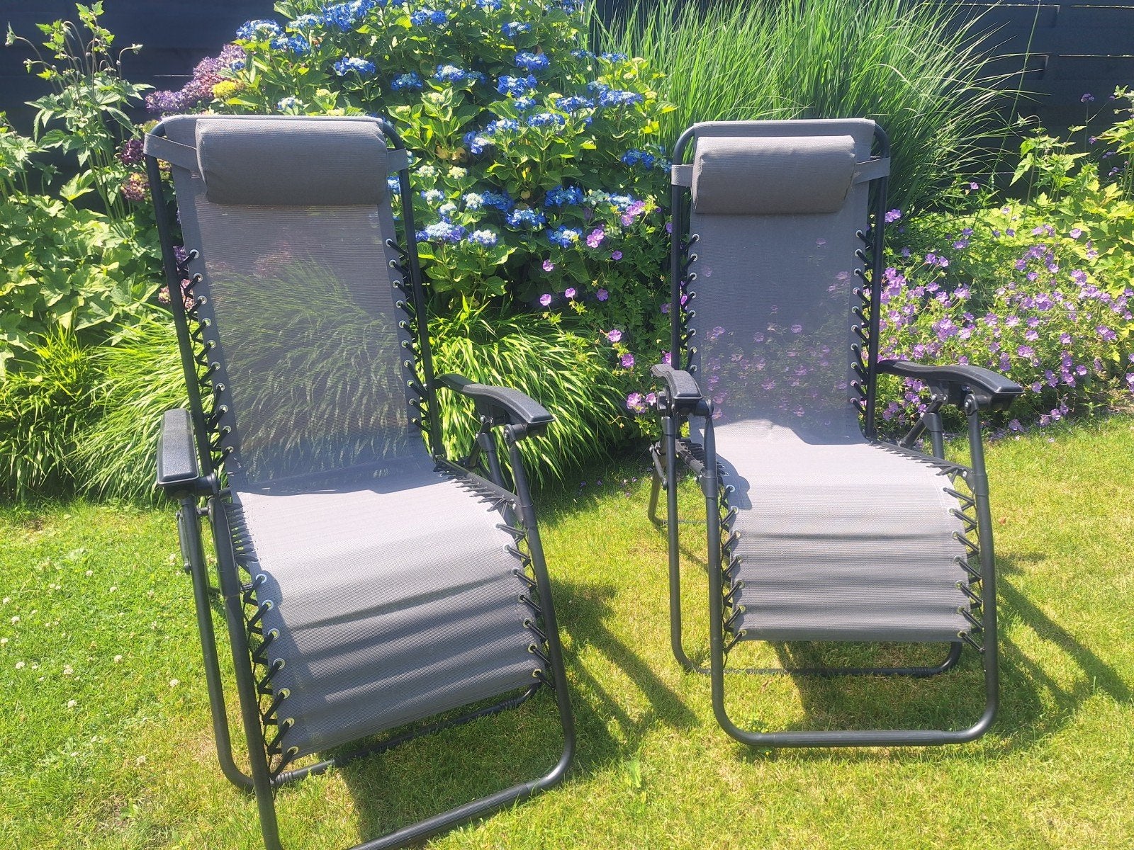 2 VERSTELBARE LIGSTOELEN, Ophalen, Zo goed als nieuw, Campingstoel