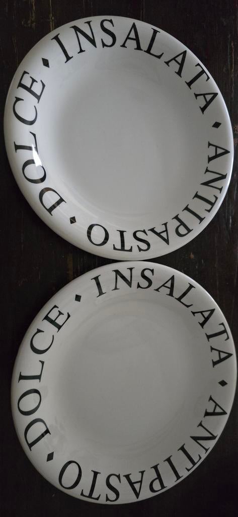 2 kleine bordjes voor antipasto, insalata, dolce, Huis en Inrichting, Keuken | Servies, Ophalen of Verzenden