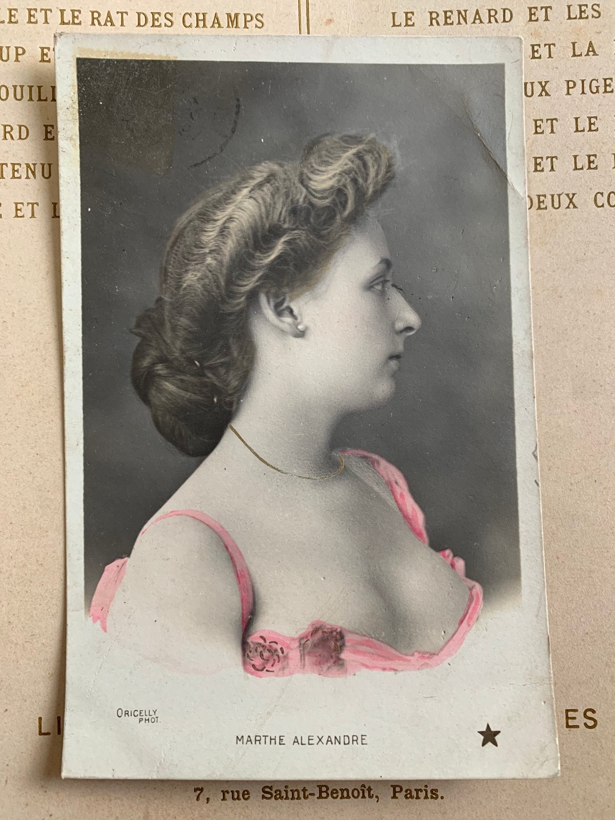 Marthe Alexandre - dame - actrice (EL), Ophalen of Verzenden, Voor 1920, Gelopen, Sterren en Beroemdheden