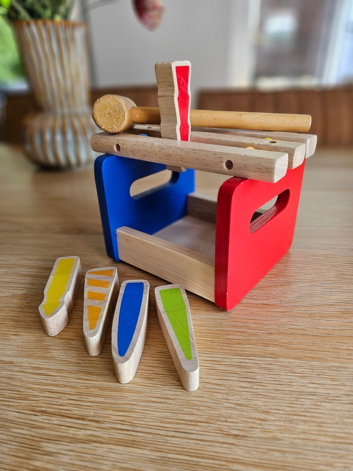 Houten Hamerbank voor Kinderen - Sla de Spijkers Door!, Ophalen of Verzenden, Gebruikt, Overige typen