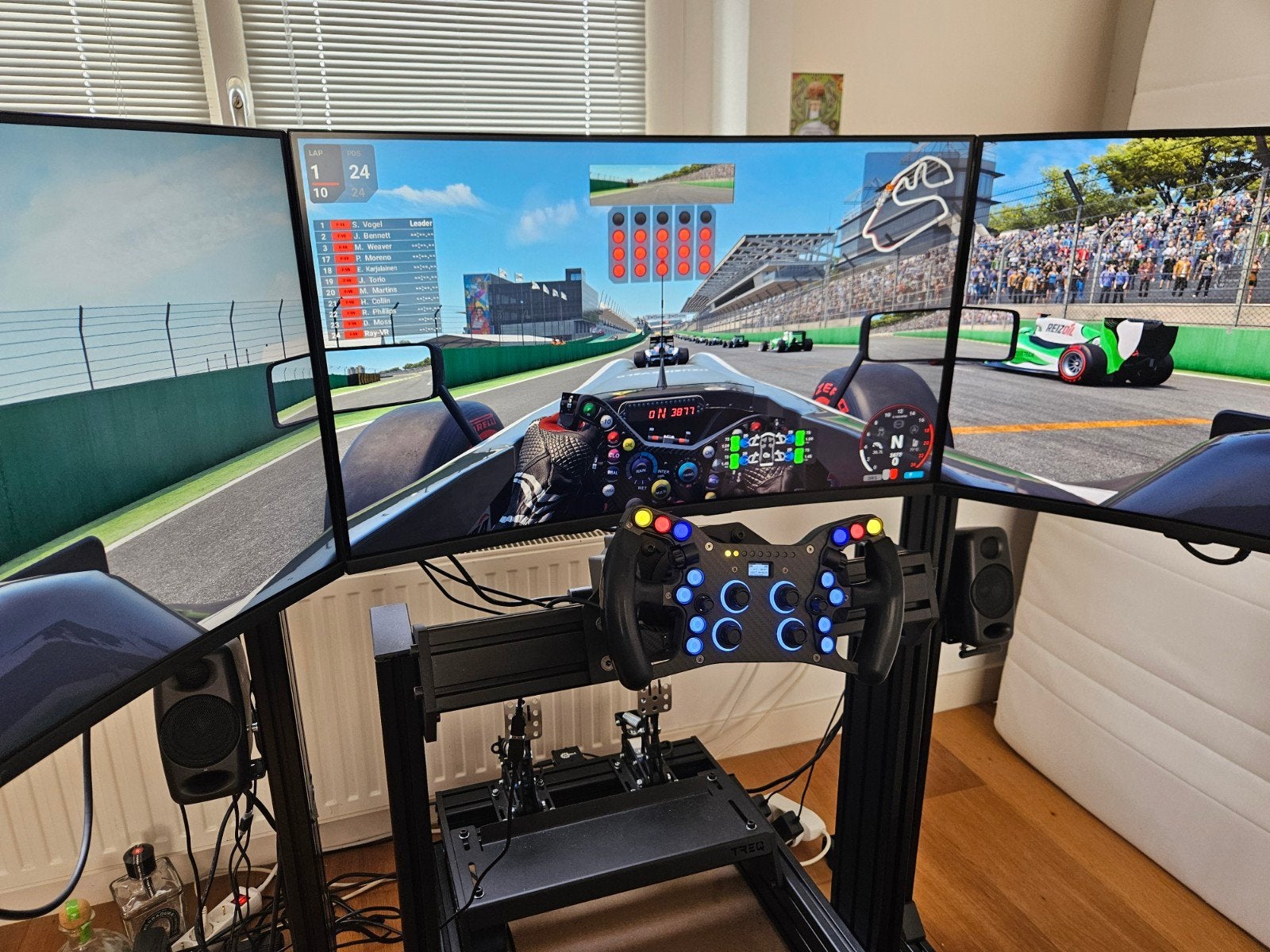 Triple monitors voor sim racing, inc. stand, Online, 1 speler, Racen en Vliegen, Ophalen of Verzenden