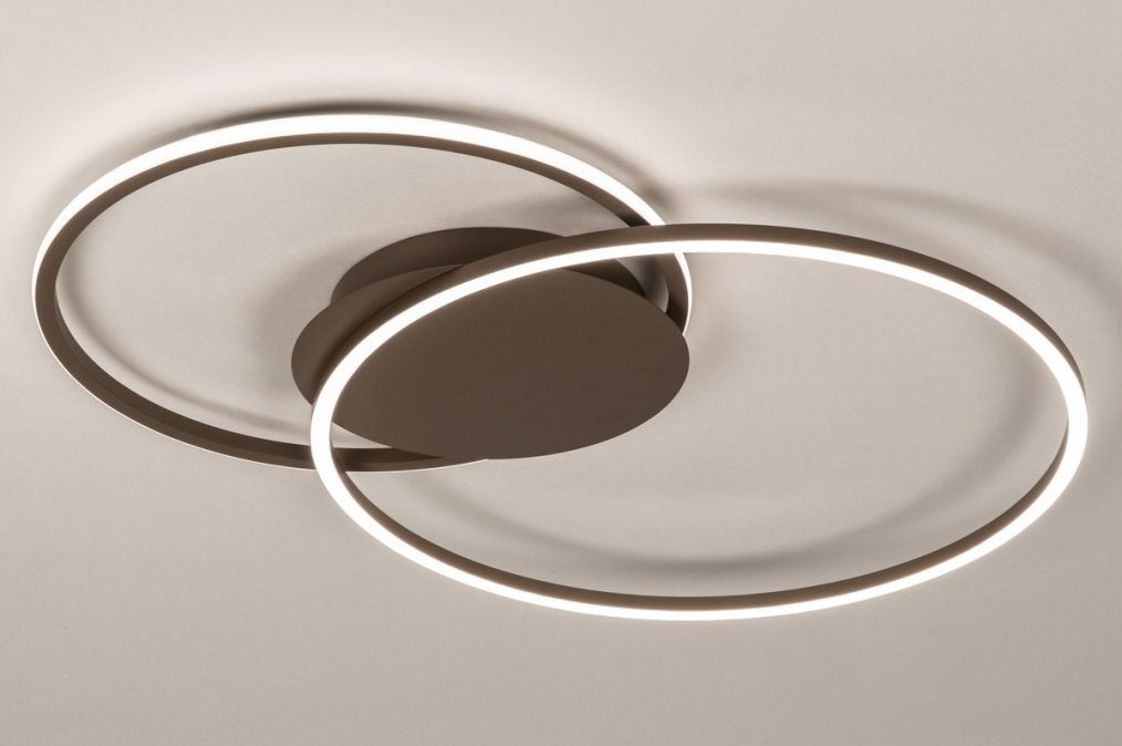 70cm led plafondlamp bruin taupe keuken bank badkamer lamp, Ophalen of Verzenden, Nieuw