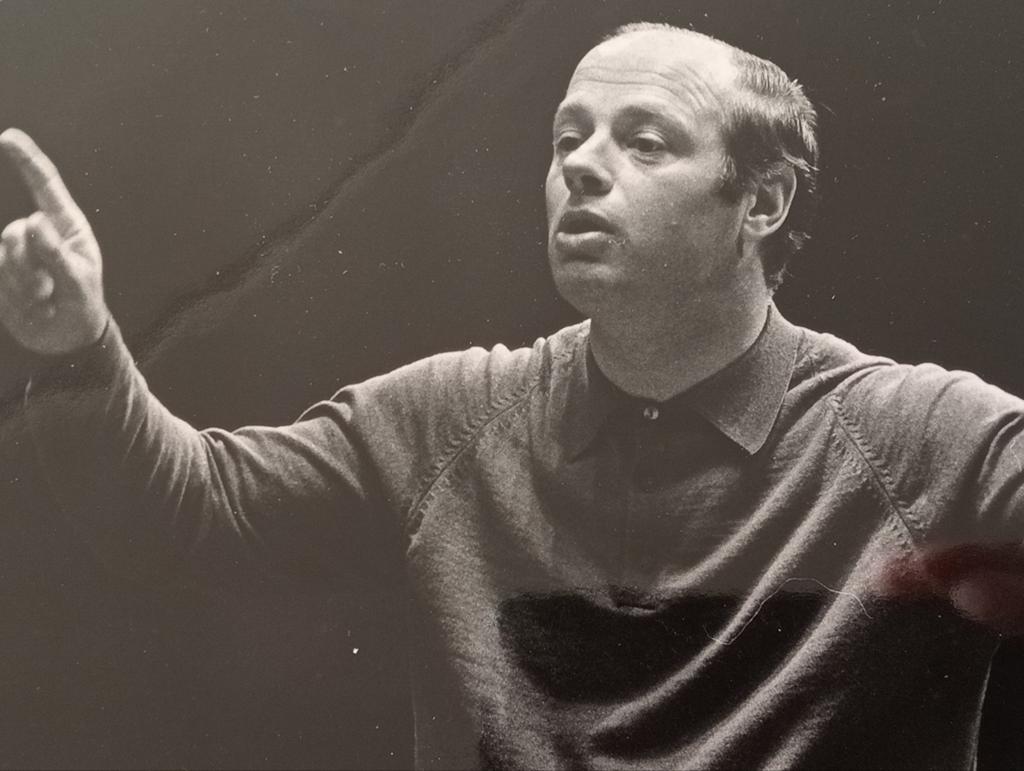 Portretfoto Dirigent Bernard Haitink jaren 70, Ophalen of Verzenden, 1960 tot 1980, Gebruikt, Overige onderwerpen