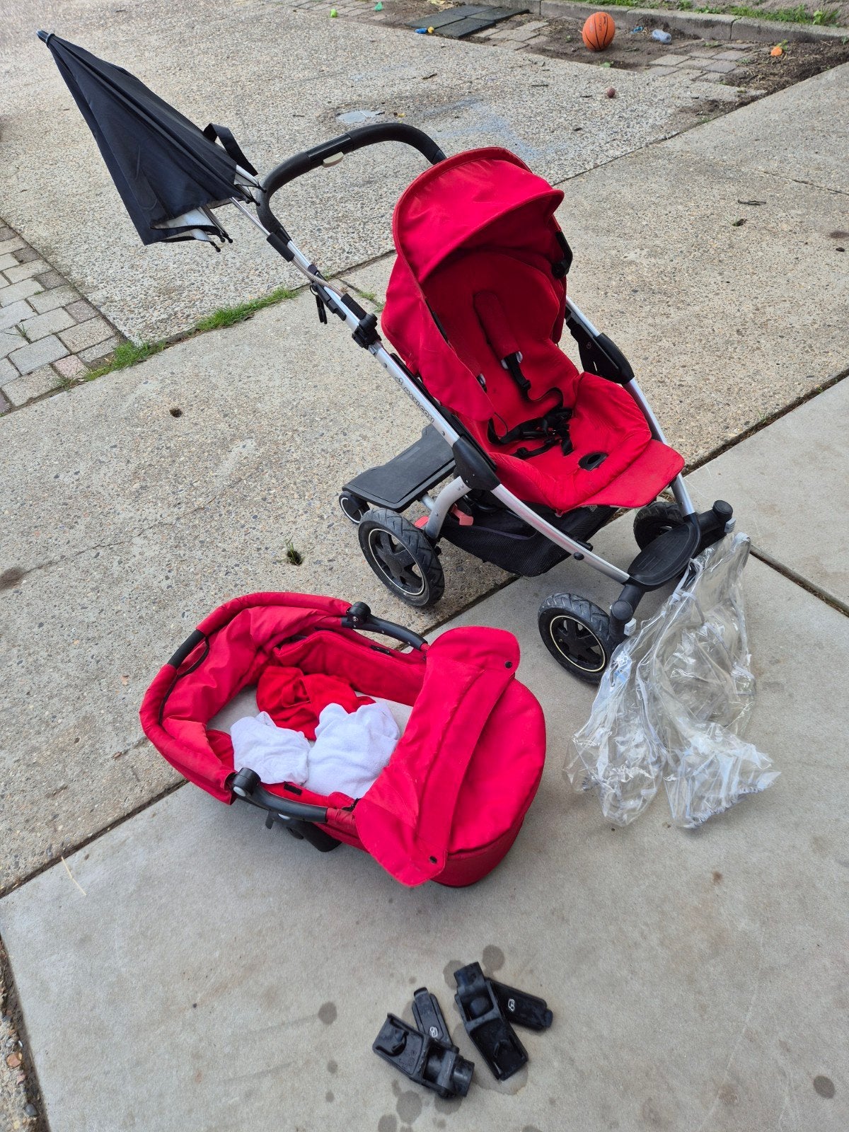 Maxi cosi kinderwagen met wieglaken en stoeltje, Ophalen, Gebruikt, Maxi-Cosi, Verstelbare rugleuning