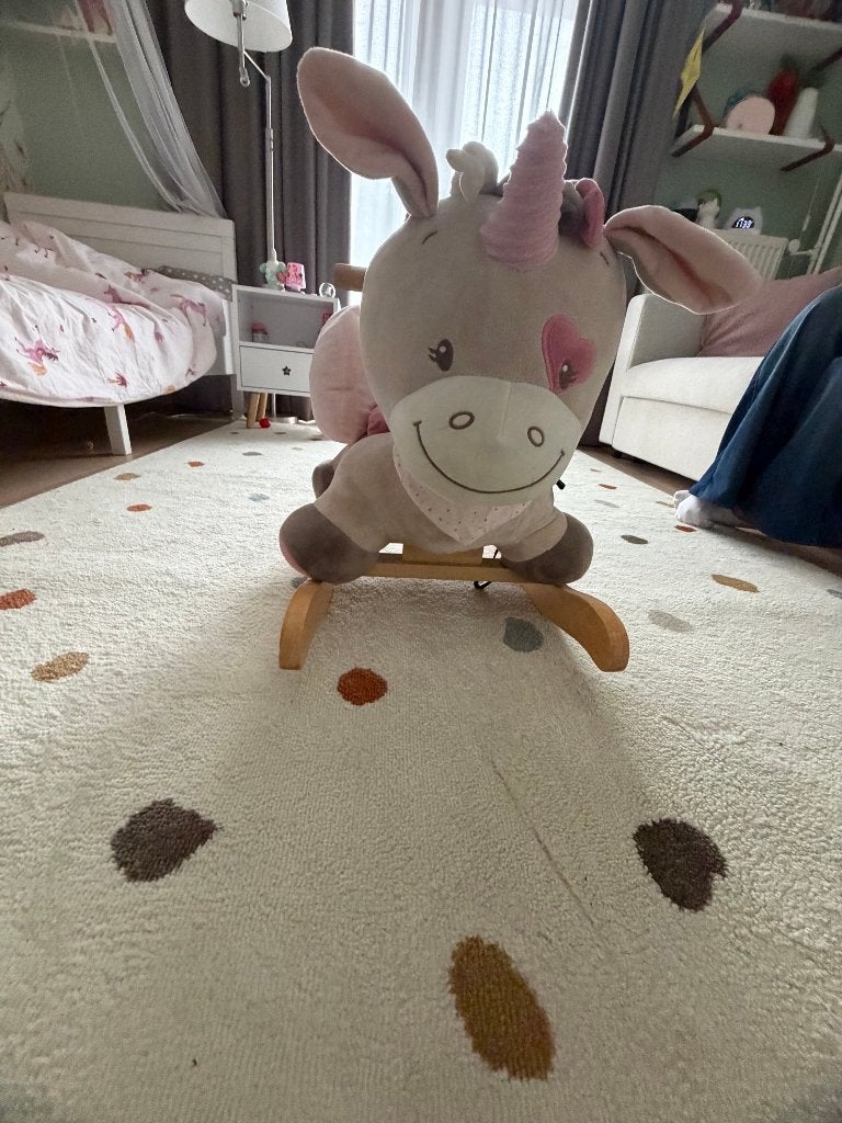 Schommel unicorn in nieuwstaat kleur roze/Grijs, Ophalen of Verzenden, Zo goed als nieuw, Schommel