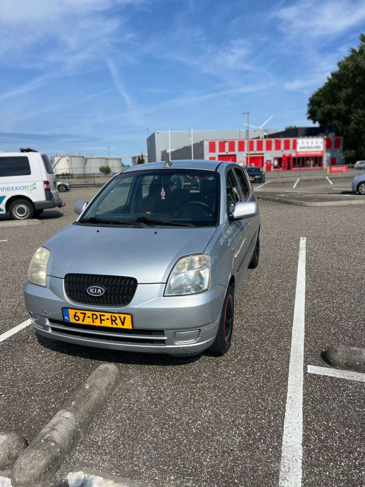 Kia Picanto 1.1 48KW 2004 Grijs, Auto's, 31 €/maand, 4 cilinders, Origineel Nederlands, Handgeschakeld