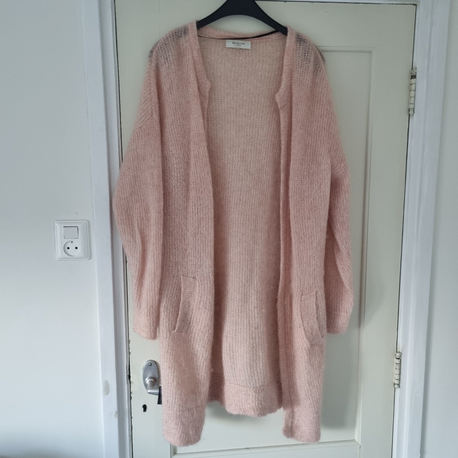 Roze open front knie lang vest van selected femme maat m. 34, Selected Femme, Ophalen of Verzenden, Zo goed als nieuw, Roze