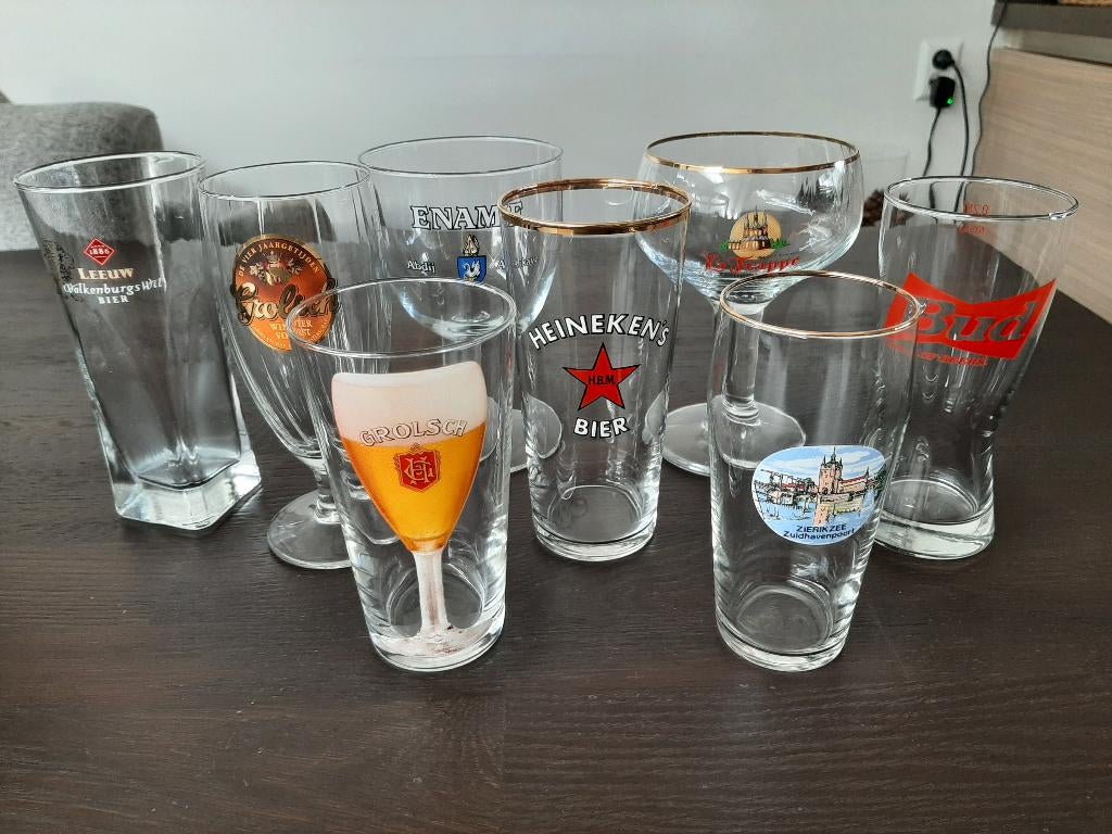 76 verschillende bierglazen - verzameling, Verzamelen, Glas en Borrelglaasjes, Ophalen of Verzenden, Nieuw, Bierglas