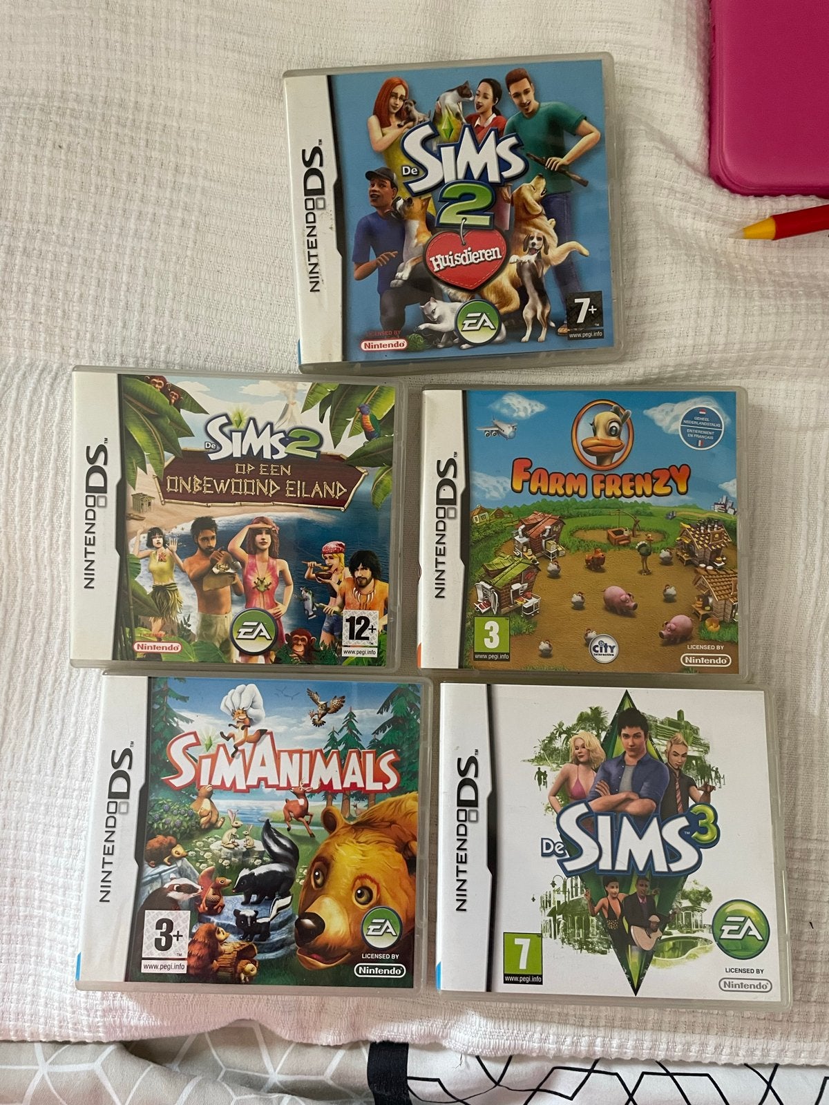 Roze Nintendo 3DS XL met 5 DS games, Spelcomputers en Games, Spelcomputers | Nintendo 2DS en 3DS, 3DS XL, Ophalen of Verzenden