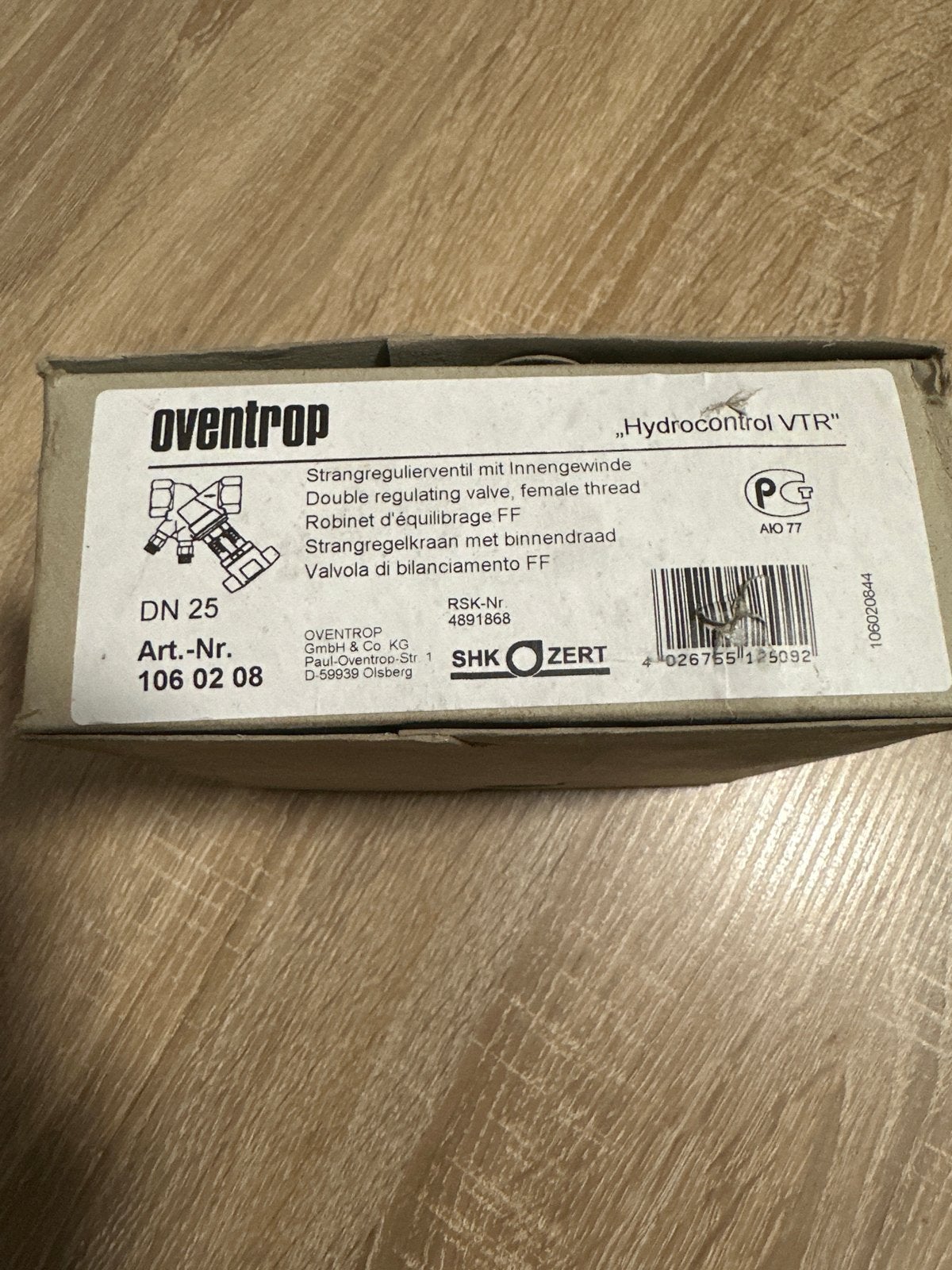 Oventrop Hydrocontrol VTR/VPR DN25 Strangregelventiel, Ophalen of Verzenden, Nieuw, Overige typen
