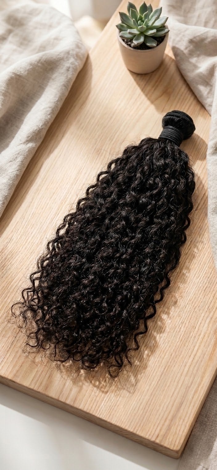 Raw African Natural Curly Human Hair Bundle - 80cm, Verzenden, Gebruikt, Pruik of Haarverlenging