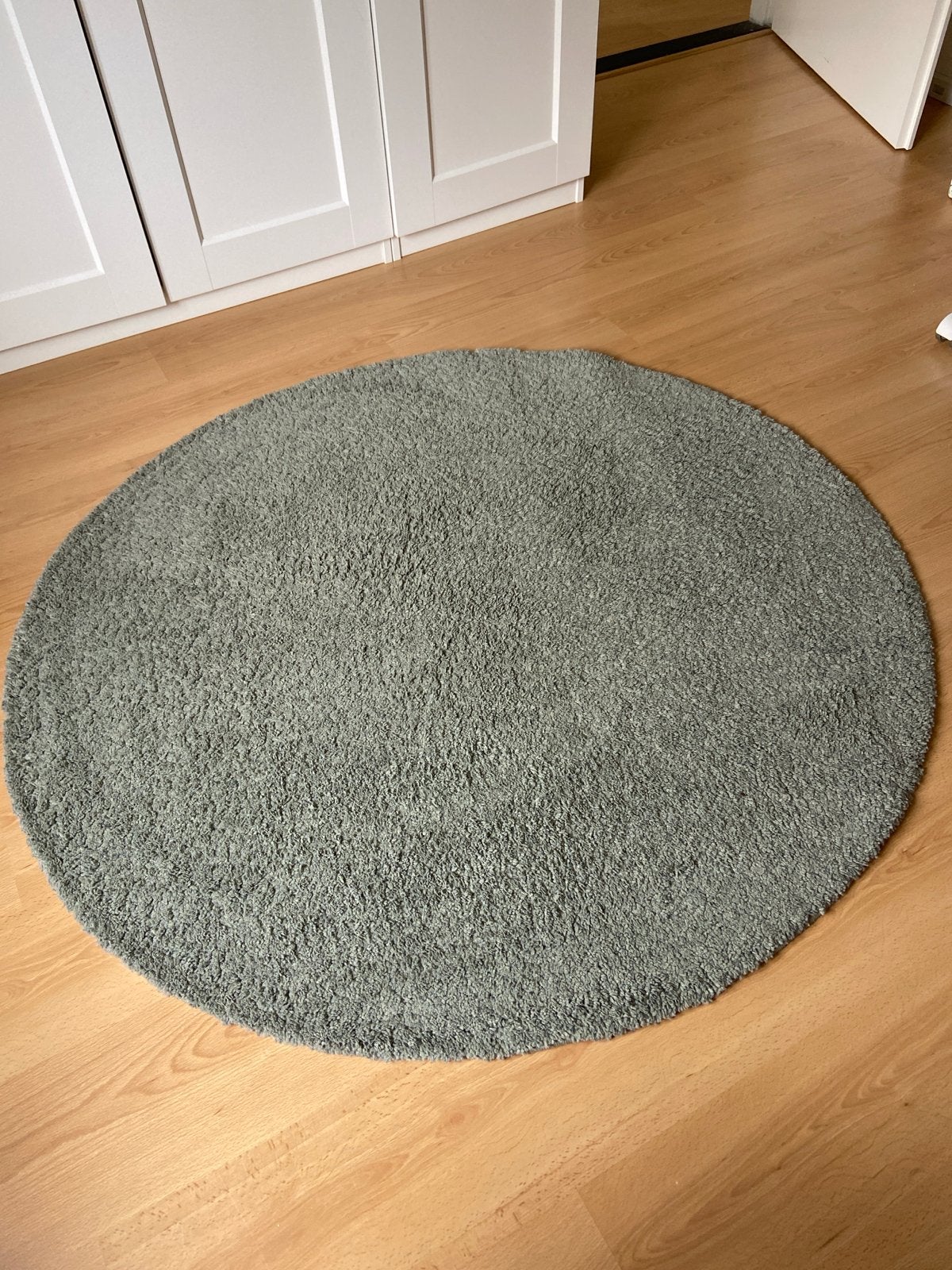 IKEA Rond groen vloerkleed, diameter 130 cm, Ophalen, Gebruikt, 100 tot 150 cm, Rond