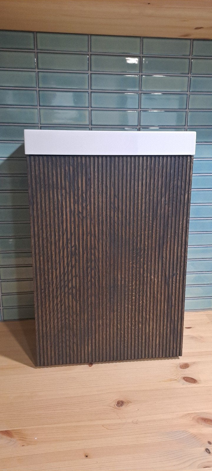 Nieuw!! toiletmeubel Eiken charcoal + porseleinen wasbakje🤩, Ophalen, Nieuw, 25 tot 50 cm, Minder dan 100 cm