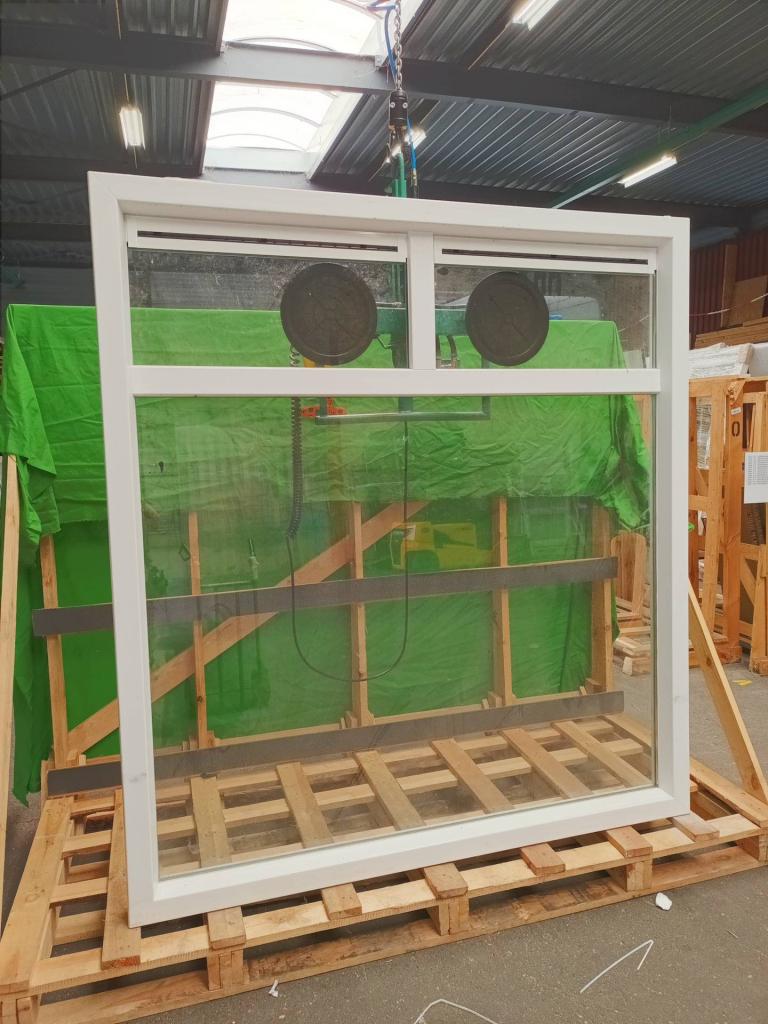 Kunststof Vast kozijn  b191 x h207 cm Wit  -2235-, Doe-het-zelf en Verbouw, Kozijnen en Schuifpuien, Niet ingevuld, Kunststof