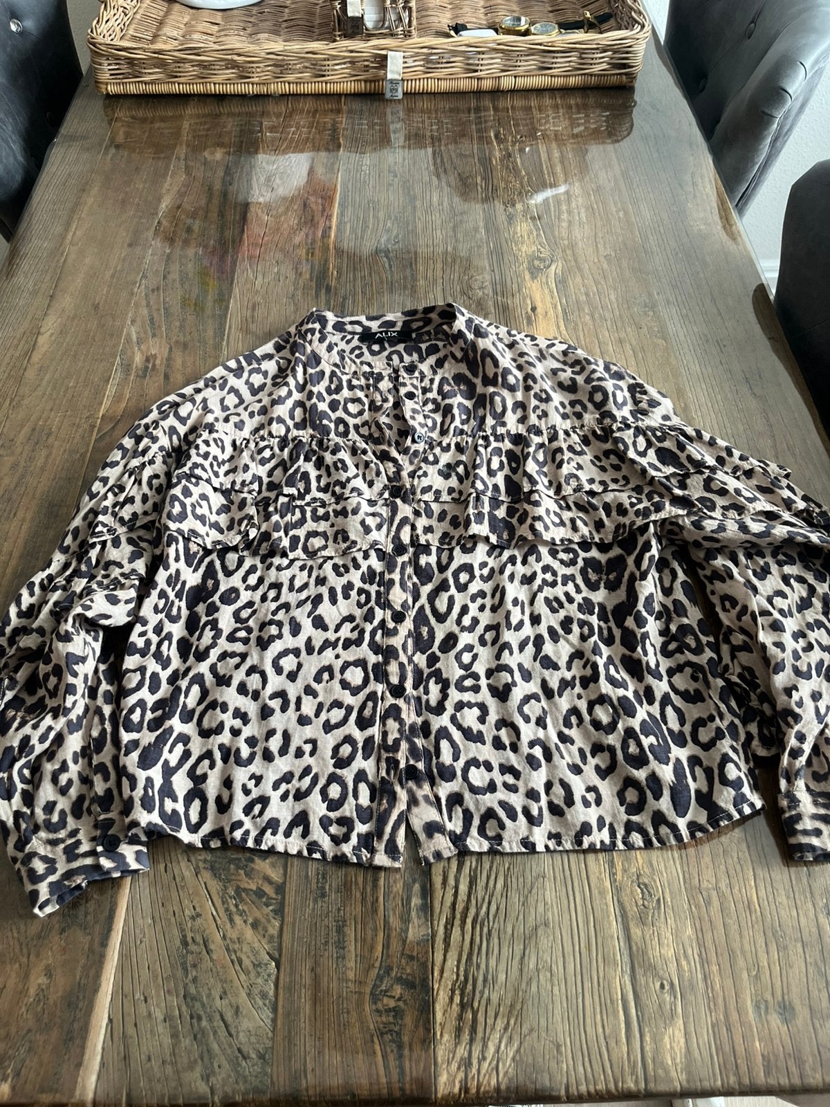 Alix leopard blouse xs, Ophalen of Verzenden, Zo goed als nieuw, Maat 34 (XS) of kleiner, Bruin