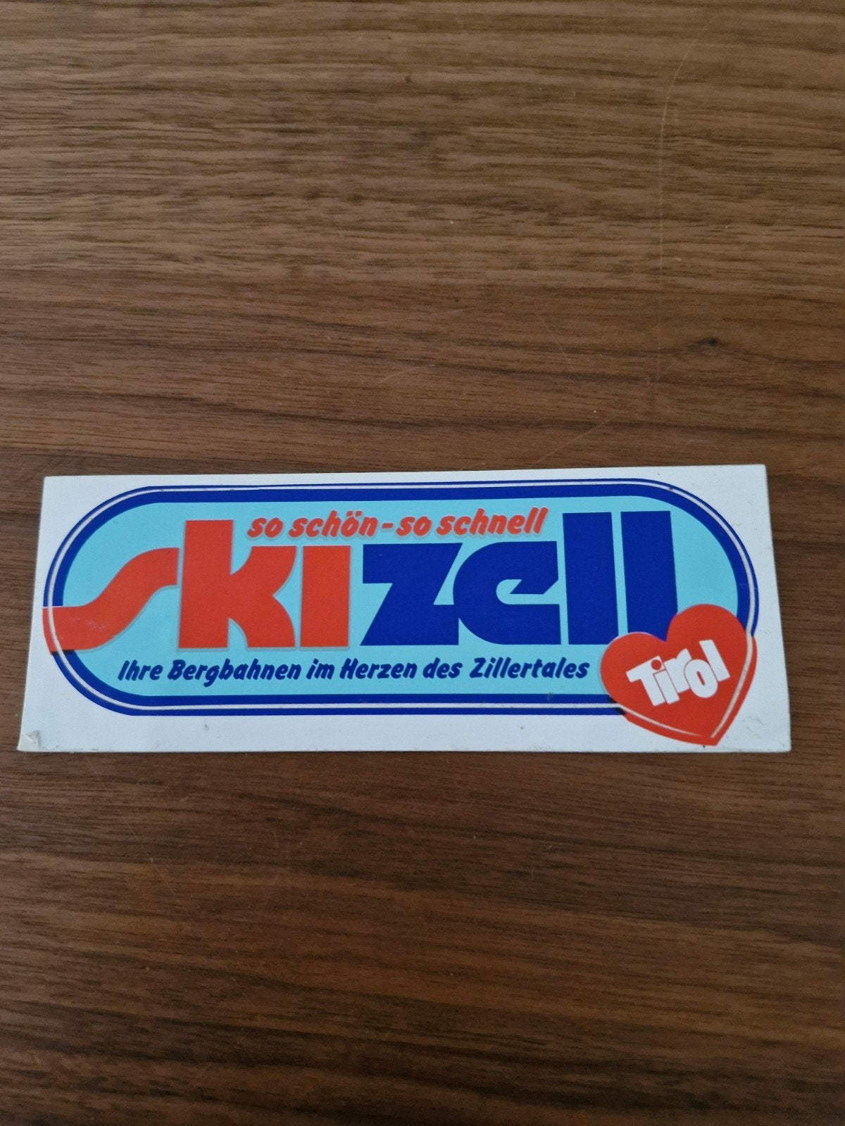 8950 Vintage Skizell Tirol Sticker - Ski Oostenrijk, Verzamelen, Stickers, Ophalen of Verzenden, Gebruikt, Overige typen
