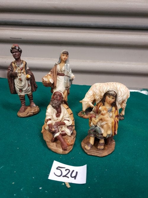524 ] kerststal beelden 5 stuks, Ophalen of Verzenden, 'T Olde Gre-j, Info@toldegrej.nl, Endepoelstraat 20f Didam