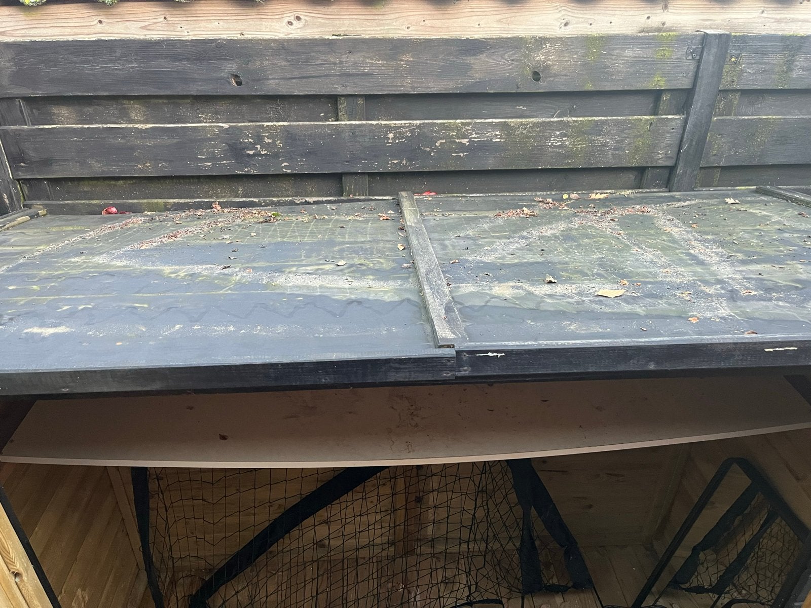 Houten Berging/Kast - Zwart (200x140-160x80cm), Ophalen, Gebruikt, Hout, Overige typen