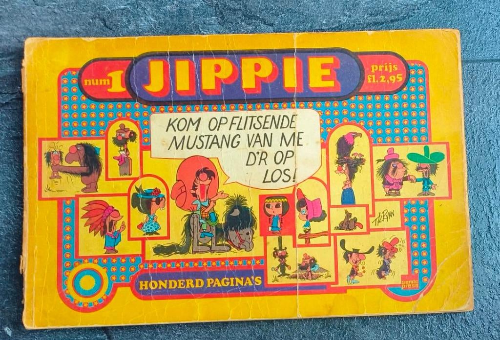 Jippie strip nr.1, Gelezen, Eén stripboek, Ophalen of Verzenden, Semic Press
