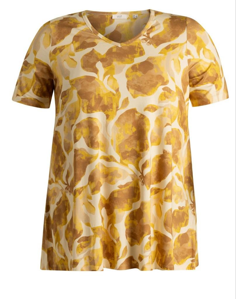 Camel/geel A-lijn tuniek Ankie van Yest Curve Maat 54/56, Bruin, Blouse of Tuniek, Yest Curve, Nieuw