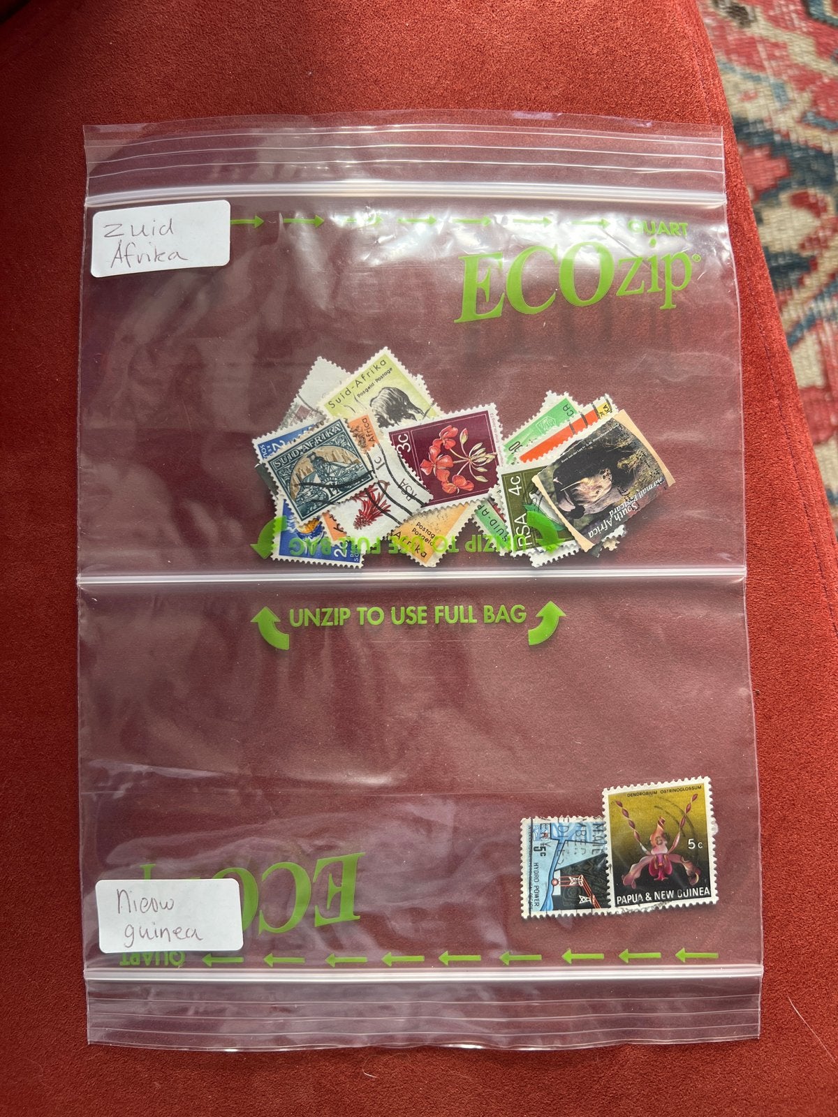 Postzegels Zuid-Afrika en Papoea-Nieuw-Guinea, Postzegels en Munten, Ophalen of Verzenden, Gestempeld, Zuid-Azië