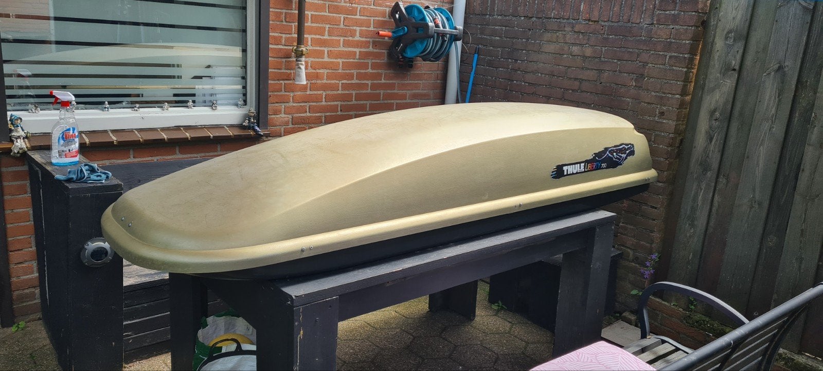 Thule Liberty 700 Dakkoffer met Hapro Dakdragers, Ophalen of Verzenden, Gebruikt