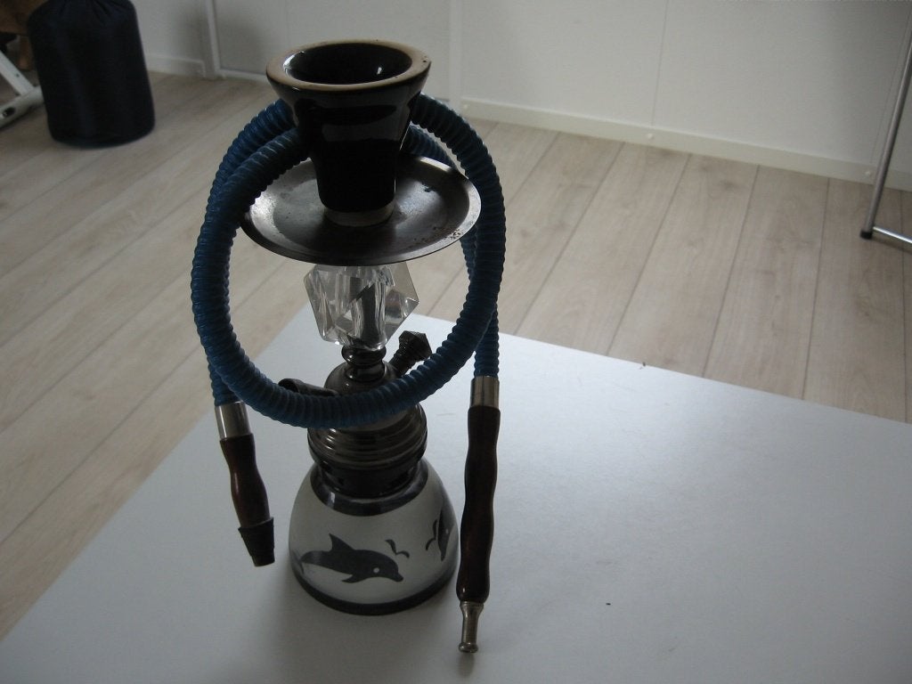 Sierlijke waterpijp rook pijp ook leuk als decoratie €12,50, Ophalen of Verzenden, Zo goed als nieuw, (Water)pijp