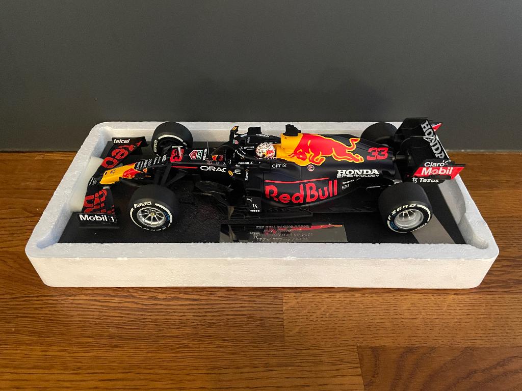 Max Verstappen Minichamps 1:18 RB16B GP Mexico 2021 Winner, Hobby en Vrije tijd, Modelauto's | 1:18, Ophalen of Verzenden, Nieuw