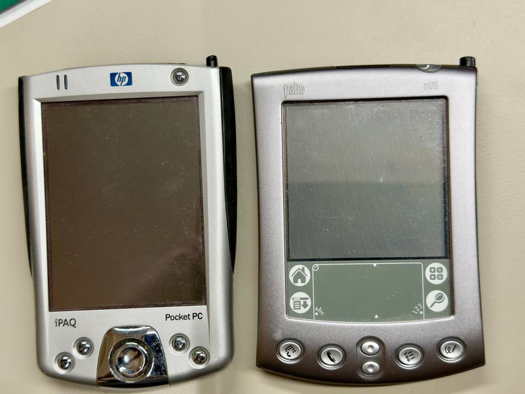 HP iPAQ Pocket PC & Palm m505 PDA's - Vintage Set, Telecommunicatie, Pda's, Gebruikt, Verzenden, Dell, Met stylus of aanraakpen