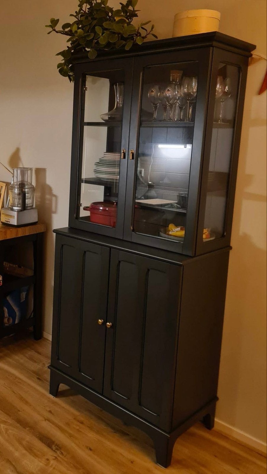 IKEA LOMMARP kast met vitrinedeuren, 86x199 cm, Ophalen, Gebruikt, 50 tot 100 cm, Glas